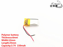 5 unids/lote de batería de iones de litio de 3,7 V,150mAH,601225 polímero de iones de litio para juguete, Banco de energía, GPS,mp3,mp4 2024 - compra barato