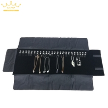 Newest Jewelry Roll Bag Travel Portable Case Velvet Organizer Multi Functional Necklace Storage Box Holder 24pcs Necklace 2024 - buy cheap