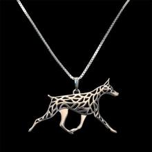 Hot Sale Cutout Jewelry Alloy Pendant Necklaces Lovers's Pet Doberman Dog Necklaces Drop Shipping 2024 - buy cheap