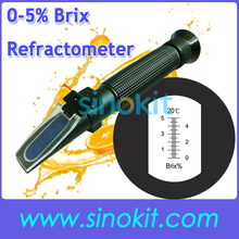 Cheap Portable Low Brix 0-5% Plastic Hand Refractometer P-RHB-5ATC Black Grip 2024 - buy cheap