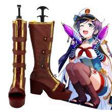 Anime loivivi! Nozomi tojo azul marinho botas fantasia cosplay halloween sapatos de festa customizados 2024 - compre barato