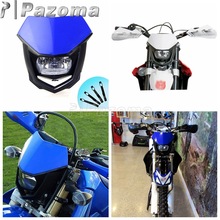 PAZOMA-Lámpara de cabeza Universal azul para Motocross, iluminación Enduro Dual deportiva, Faro de bicicleta de tierra, carenado para Yamaha YZ YZF WR WRF XT TTR 2024 - compra barato