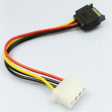 Ecosin2 компьютерные кабели и Разъемы 15 Pin SATA папа к 4 Pin Molex Female IDE HDD силовой кабель жесткого диска Oct16 2024 - купить недорого