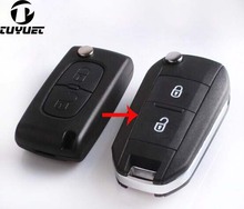 5PCS/Lot FOB  Key Case For  Peugeot 307 308 408 2 Buttons Modified Folding Flip Remote Key Shell VA2 Blade without Groove 2024 - buy cheap