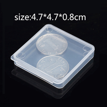 Cajas cuadradas pequeñas de plástico transparente con tapa, embalaje grueso, caja de almacenamiento, accesorios de joyería, caja de acabado, envío gratis 2024 - compra barato