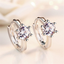 Luxury korean Crown Prong setting Six claws    stud earings for women wedding brinco fashion jewelry KED3242 2024 - buy cheap