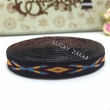 15yard/sets 3/8"10mm 100% polyester Woven Jacquard ribbon geometry of scissors Colorful Bracelet accessories lace MZ15072011 2024 - buy cheap
