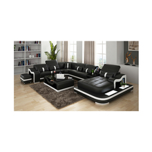 Оптовая продажа мебели современный 2016 Германия современный кожаный угловой диван набор для гостиной G8007 2024 - купить недорого