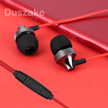 Duszake Metal Earphone In Ear Wired Earphone 3.5mm Heavy Bass Sound Sport Headset For iPhone Xiaomi Earphone For Phone With Mic 2024 - buy cheap