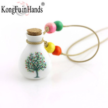 Hot Sale New Arrival Cute cherry tree perfume-bottle style pendant  long necklace Handmake accessories jewelry Christmas gift 2024 - buy cheap