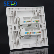 SeTo 86 Type Four Ports RJ45 Cat5e Network Lan Panel Wall Plate Socket Keystone Faceplate 2024 - buy cheap