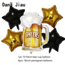 Dana jiau 5pcs big beer cup Balloon 20 years old Happy Birthday Party wedding Decoration balloons holiday kids theme air ball 2024 - buy cheap