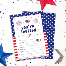 4 июля Пригласительные открытки американский День Независимости Национальный флаг вечерние украшения Национальный день вечерние поставки ZZ009 2024 - купить недорого