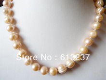 Caliente envío gratis nuevo estilo de moda diy impresionante 10-11mm Natural Rosa AKOYA mar perlas collar 18" MY5232 2024 - compra barato