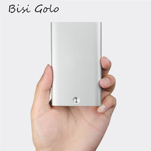 Bisi Goro 2021  Business Credit Card Holder Card Stainless Steel Fashion Card Wallet Metal Silver Box Purse for Men and Women 2024 - buy cheap