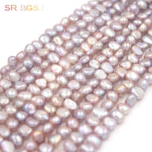 Free Shipping 10 Strands/Lot 6-7mm White Pink Purple Black Natural Freshwater Loose Potato Pearl Jewelry DIY Beads 14" 2024 - buy cheap