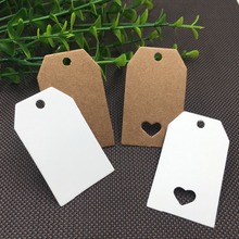 50pcs 5*3cm T and Square shape Wedding Party Kraft Paper Hang Tags Favor Punch Packing Label Price Tag Accept Customize Logo 2024 - buy cheap