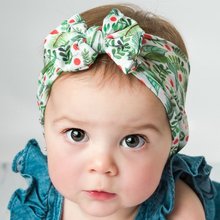 Baby Headband Printed Floral Bowknot Hair Band Bandeau Bebe Fille Baby Headwrap Turban Nylon Baby Bows Headband for Children 2024 - buy cheap