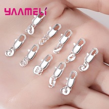 10pcs/Lot Lobster Clasp For Necklace Bracelet Connector Components 925 Sterling Silver Jewelry Findings Wholesale 2024 - buy cheap