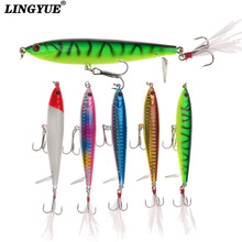 Señuelos de Pesca duros, cebos de 9cm/13,4g, 5 colores, aparejos de pesca Crankbait con plumas artificiales, anzuelos de pescado, 1 Uds. 2024 - compra barato