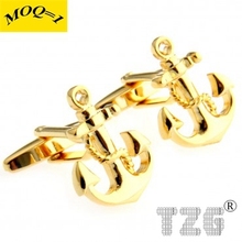 Gold Anchor Cufflink Cuff Link 1 Pair Free Shipping Promotion 2024 - buy cheap