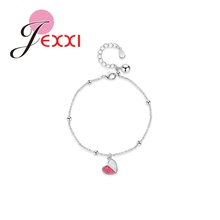 New Beautiful 925 Sterling Silver Love Heart Women Charm Bracelets With Bead Chain Bangles Jewelry For Best Friend Gift 2024 - buy cheap