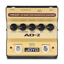 JOYO AD-2 Педаль для акустической гитары Preamp DI Box Высокая чувствительность 5 базовые регулировочные ручки портативные педали для гитары 2024 - купить недорого