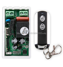 Mais simples fiação Nova AC 220 V 1CH Controle Remoto Sem Fio Sistema de comutação 1 pcs Receptor & 1 pcs 2 Teclas de metal Remoto à prova d' água