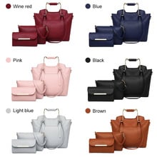 3 Pcs/Set Women Composite Bags PU Leather Casual Handbag Shoulder Bag Metal Chain Purse Gift BS88 2024 - buy cheap
