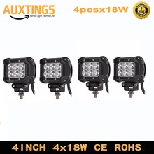 4pcs 2pcs LED 18W Work Lamp 4 Inch Light Bar 24v 12V IP67 SPOT FLOOD FOR 4x4 OFF ROAD ATV TRUCK BOAT UTV SPOTLIGHT 2024 - buy cheap