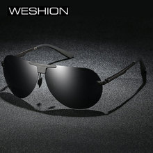 WESHION-gafas de sol polarizadas para hombre, lentes de sol de marca de diseñador, ovaladas, clásicas, Retro, gafas de conducción 2018 UV400 Zonnebril Mannen 2024 - compra barato