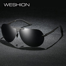 WESHION Mens Sunglasses Brand Designer Polarized Pilot Oval Shades Classic Retro Driving Sun Glasses 2018 UV400 Zonnebril Mannen 2024 - buy cheap