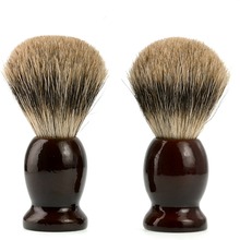 2 pçs/lote Homens Melhor Texugo Pincel De Barbear Para Barbear Sabão De Barbear Barber Salon Shave Ferramenta de Barba Cabo De Madeira Natural 2024 - compre barato
