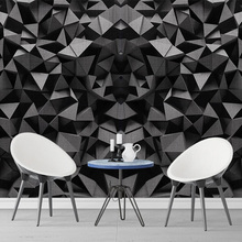 Papel de parede com estampa geométrica 3d, arte criativa em fundo de parede para sala de estar e quarto 2024 - compre barato