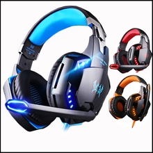 Kotion EACH Stereo Gaming Headphones Best casque Deep Bass Game Earphone Headset with Mic LED Light for PC  Computer Gamer PS4 2024 - buy cheap