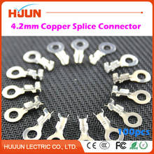 100pcs/lot 4.2mm Copper Circular Splice Terminal L3 Wire Naked Connector 2024 - buy cheap