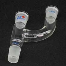 Tubo de conector de vidro para laboratório, adaptador com cabeça de destilação bidirecional de 24/29 juntas 2024 - compre barato
