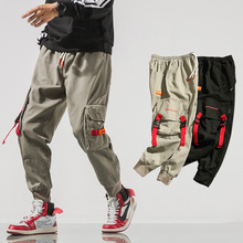 2018 bib overall men jogger pants high street casual pants cargo street dance pants joint hip hop trousers multi-pocket teenager 2024 - buy cheap