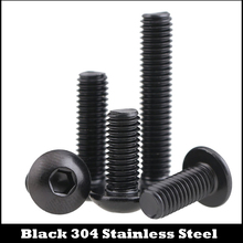 M3 M3*20 M3x20 M3*25 M3x25 M3*30 M3x30 Black 304 Stainless Steel SS DIN7380 Bolt Hex Hexagon Socket Pan Round Button Head Screw 2024 - buy cheap
