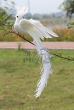 about 28x20cm spreading wings white phoenix bird model toy,polyethylene resin handicraft,home decoration a1753 2024 - buy cheap