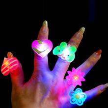 5 шт./лот, Новое Детское светодиодное светящееся кольцо с героями мультфильмов, эластичное мягкое желеобразное кольцо на палец, светящиеся игрушки для вечеринок 2024 - купить недорого