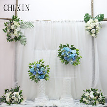 Wedding Artificial silk rose row home Wall mount decor curtain flower wedding Arrange arch decoration Flores Small Corner Flower 2024 - купить недорого