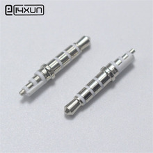EClyxun 10pcs 3.5mm 4 pole Stereo Headset Metal Plug 3.5 Nickel Plated White Audio Plugs Adaptor Connector for Earphone 2024 - buy cheap