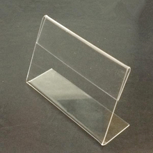 Mini Creative 10pcs Transparent 6X9cm L Shape Acrylic Table Tag School Office Stationery Desk Holder Show Card Holder Sign Label 2024 - buy cheap