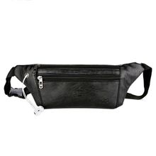 2019 New Men PU Leather Belt Bum Waist Pouch Fanny Pack Crossbody Shoulder Sport Zip Bag 2024 - buy cheap