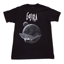 Camiseta 100% algodão humor masculino crewneck camiseta gojira voando baleia camiseta-grande 2024 - compre barato