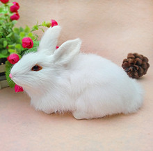 20*13cm rabbit toy model toy polyethylene & furs resin handicraft,decoration baby toy d345 2024 - buy cheap