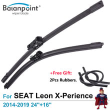 Escobillas de limpiaparabrisas para coche SEAT Leon x-perience, limpiaparabrisas de ajuste exacto, 2 uds. + 2 gomas gratis para SEAT Leon x-perience 2014-2019 24 "+ 16" 2024 - compra barato