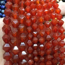faceted red agates stone beads natural stone beads DIY spacer beads for jewelry making strand 15" 2024 - buy cheap