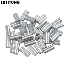100pcs 2.2mm Aluminum alloy Double Oval aluminum Tube Oval Fishing Line Crimping Sleeves Tube Connector Fishing Wire Tube Fish 2024 - buy cheap